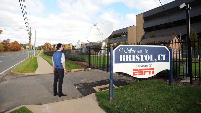 Sports Fan Swings By ESPN Headquarters To Check Latest Scores