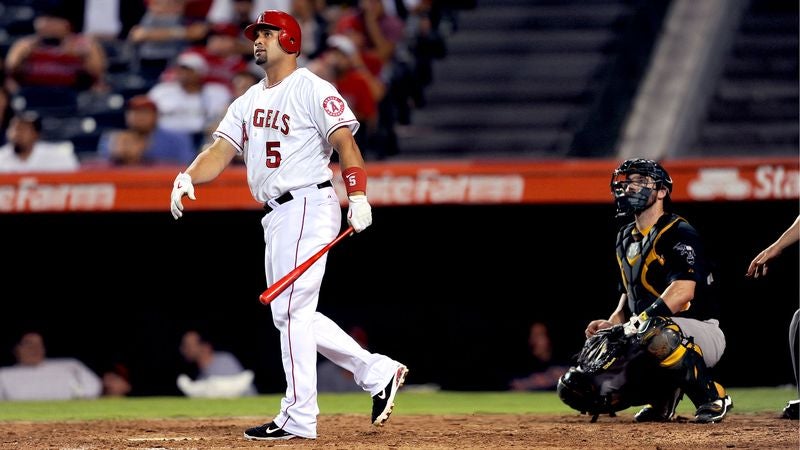 Pujols Switches To Shiny Red Bat As Mid-Career Crisis Sets In