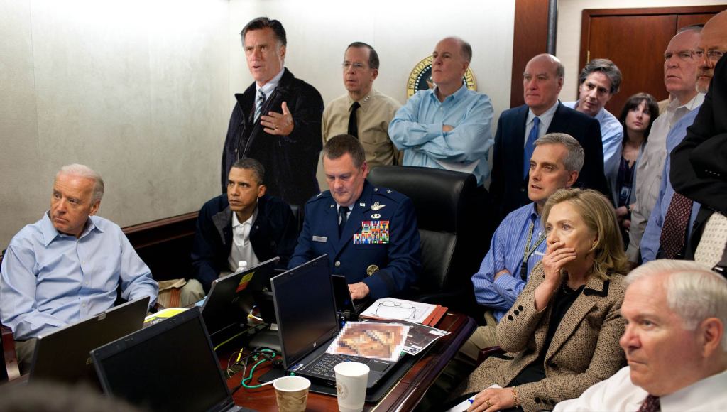 Romney Campaign Releases New Picture Of Candidate Standing In Situation Room During Bin Laden Raid