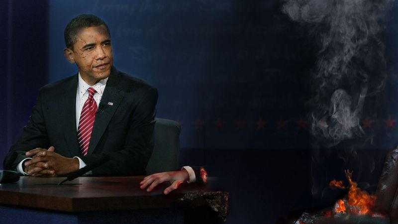 Obama Takes Out Romney With Mid-Debate Drone Attack