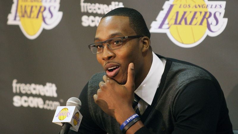 Dwight Howard Makes Talking Look Almost Effortless During Lakers Press Conference