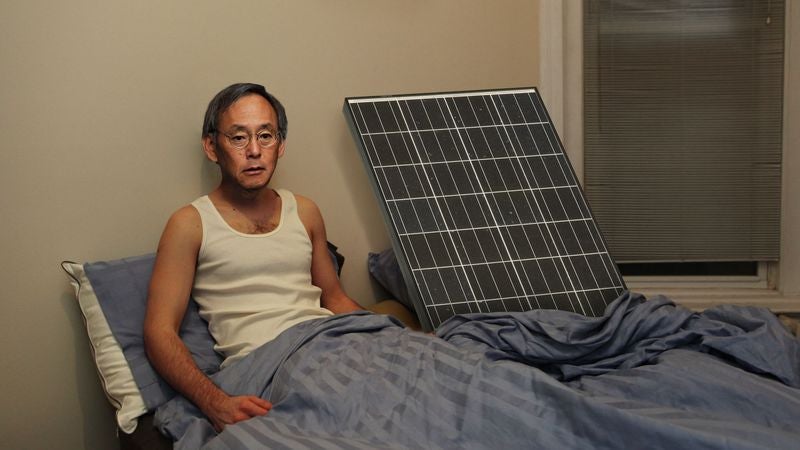 Hungover Energy Secretary Wakes Up Next To Solar Panel