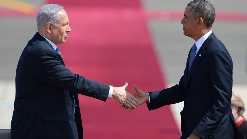 'This Is A Pointless Trip,' Obama Says While Shaking Hands With Netanyahu