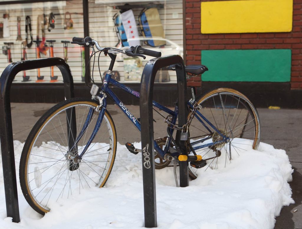 Cruel Owner Chains Bike Outside In Freezing Weather