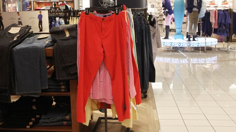 Man Purchasing Pair Of Red Pants Better Be Ready To Put Up Or Shut Up