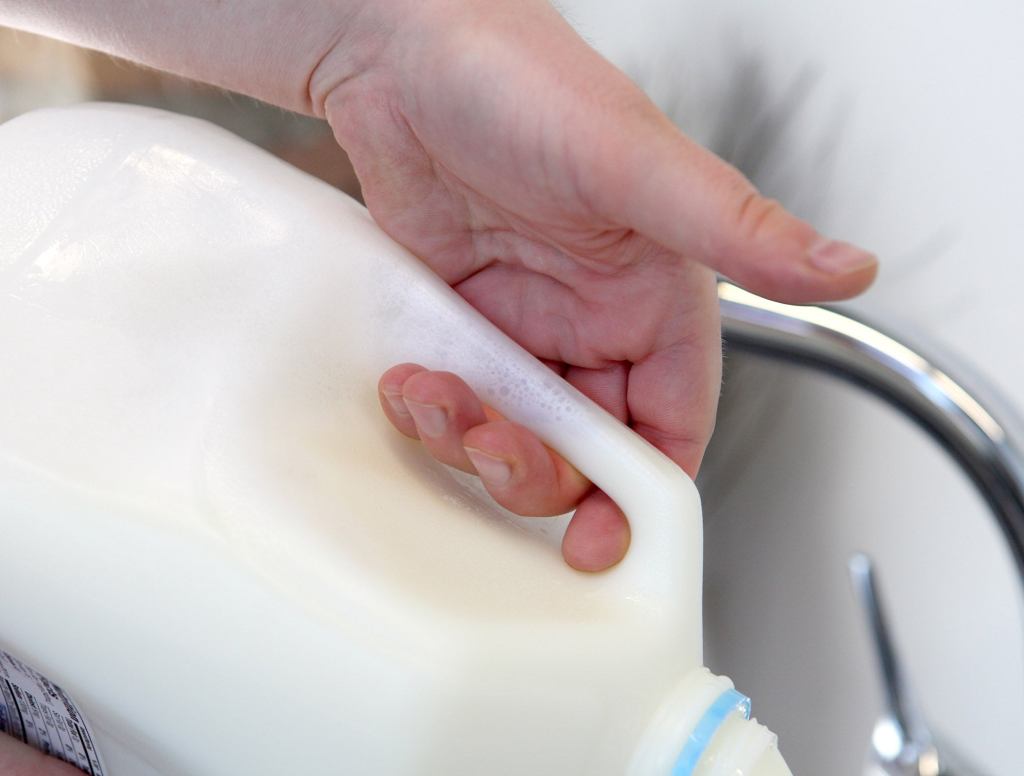 Milk Rushing Through Jug Handle Having The Time Of Its Life