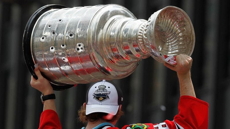 Stanley Cup Shot 11 Times During Chicago Blackhawks Victory Parade