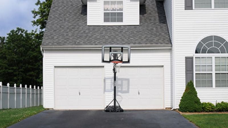 House With A Basketball Hoop That’s A Bit Lower Than 10 Feet