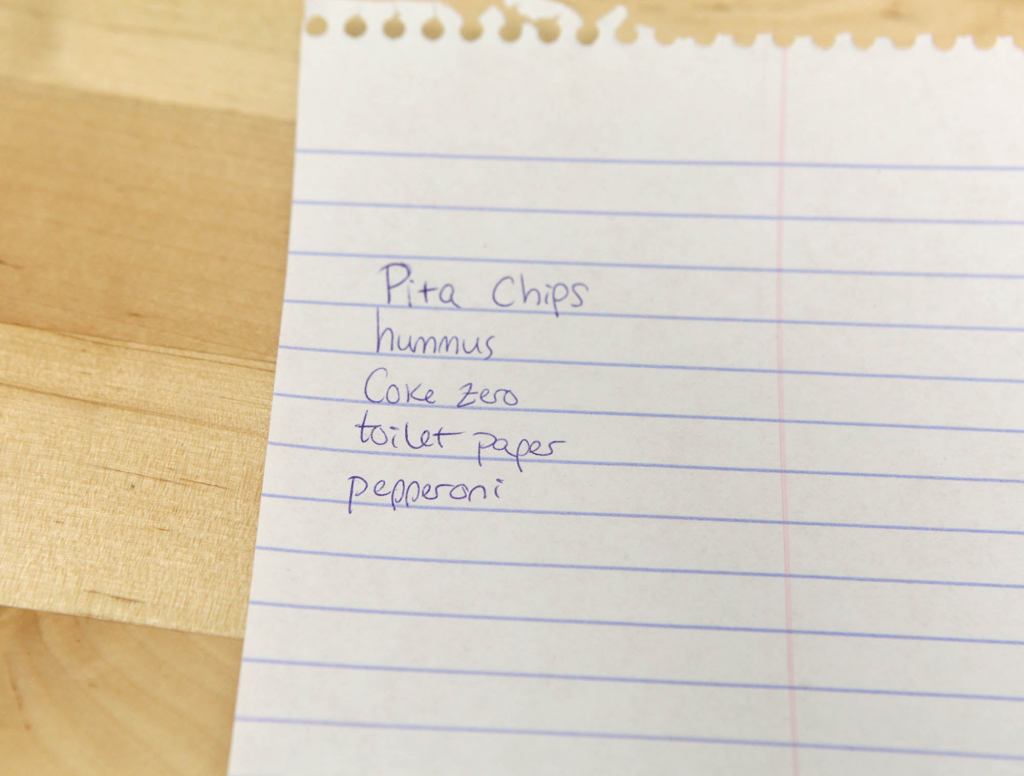 Grocery List Depressing