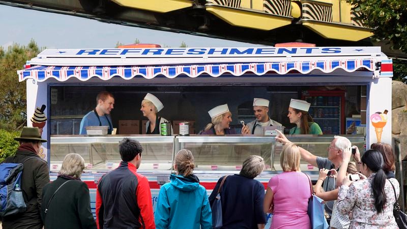 Zoo Visitors Watch Mating Rituals Of Ice Cream Shop Staff