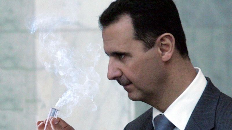 Bashar Al-Assad Tries Tiny Bit Of Sarin Gas On Self To See What It’s Like