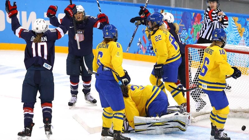 U.S. Advances To Women’s Hockey, Hey, Get The Fuck Back Here