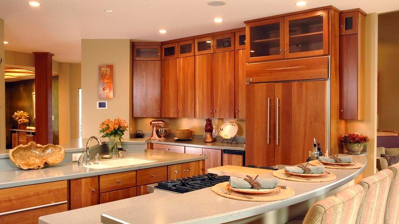 Family Wealthy Enough To Have The Kind Of Refrigerator Doors That Blend Into Cabinets