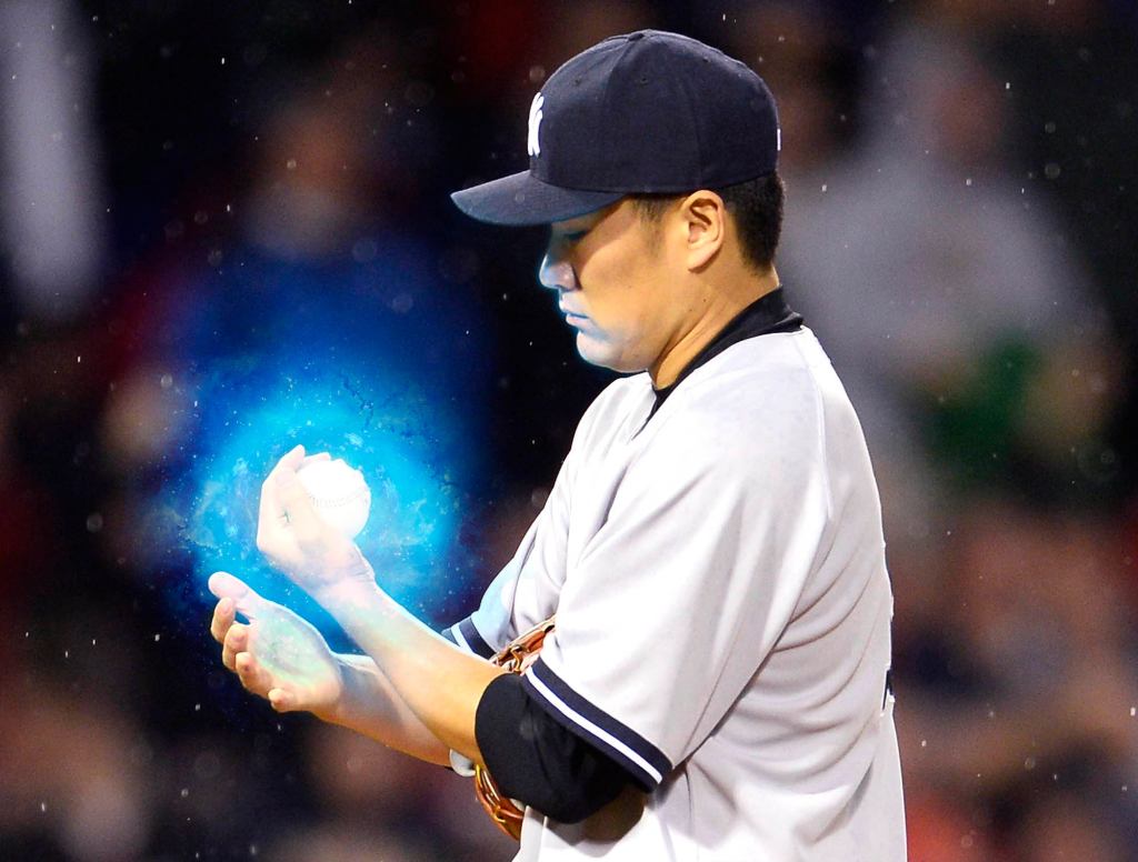 Masahiro Tanaka Caught Doctoring Ball With Spirits Of 1,000 Ancestors