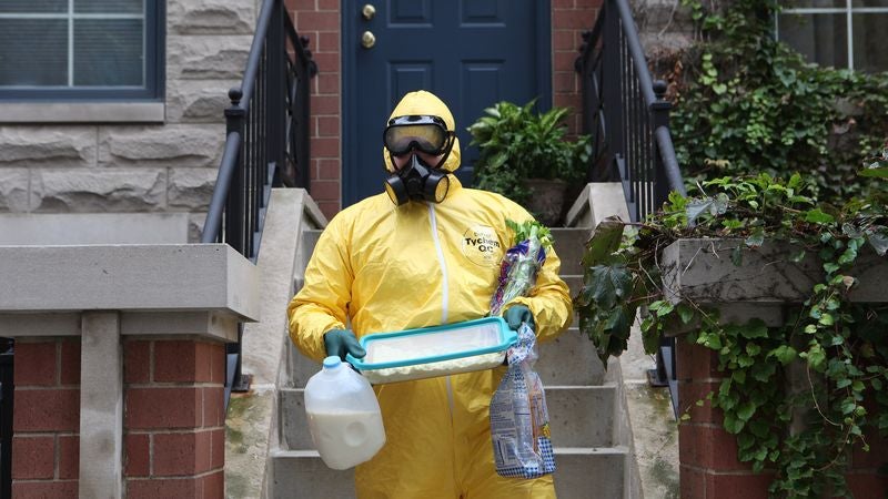 Hazmat Worker Sees No Reason To Throw Away All This Perfectly Good Food