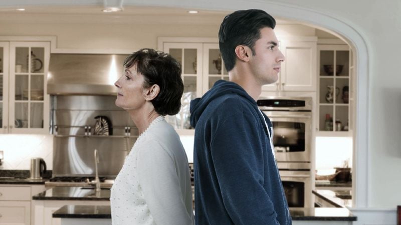 Family Revels In Height Difference Between Mother And Tall Son