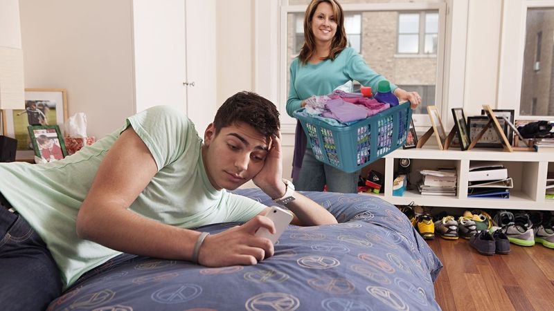 Teen Sick Of Mother Barging Into Room With Clean, Folded Clothes