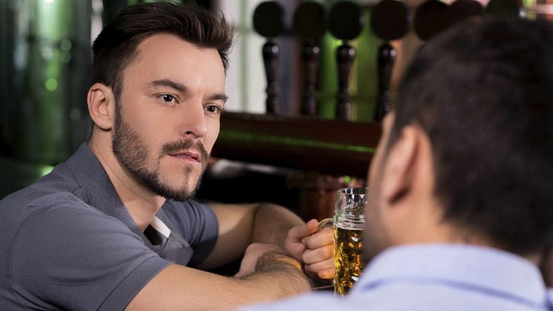 Man Looks On Helplessly As Friend Tells Him Story He’s Already Heard