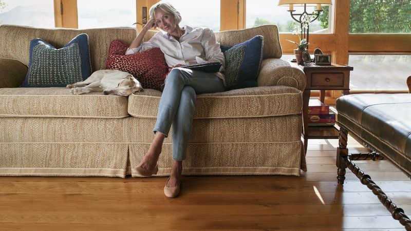 Woman Fulfills Manifest Destiny Of Hardwood Floor Throughout Home