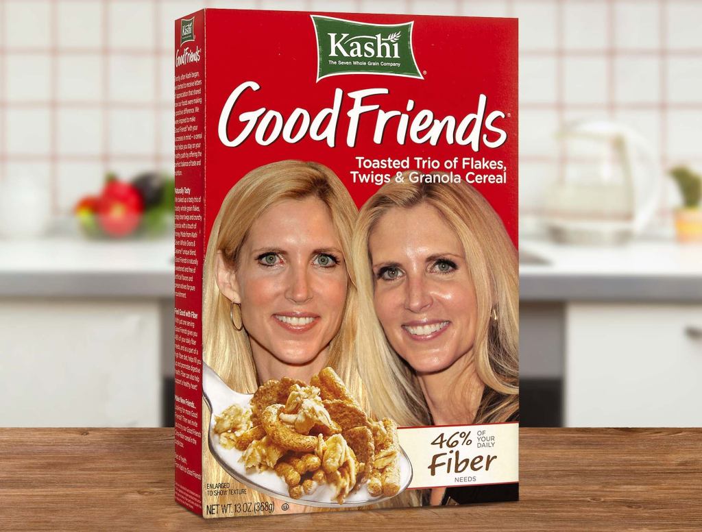 Makers Of Good Friends Cereal Not Sure How Two Pictures Of Ann Coulter Got On Box