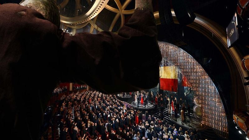 Dolby Theatre Hunchback Stares Longingly At Beautiful Guests From Rafters