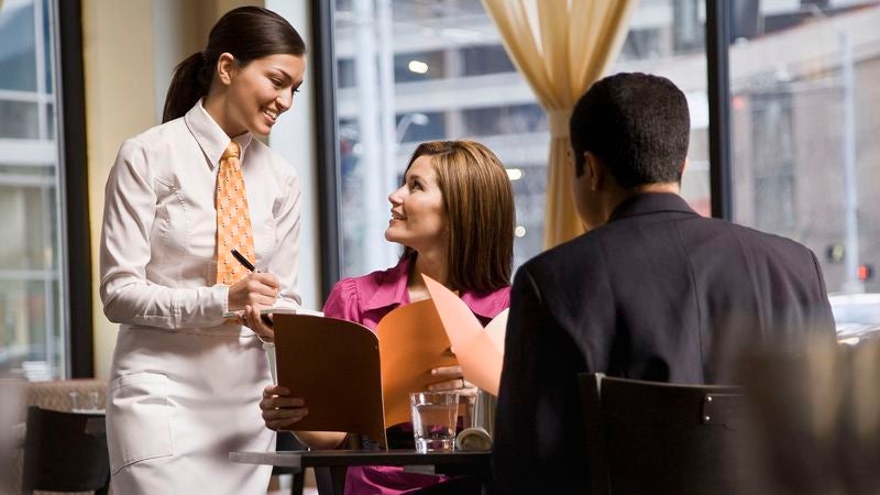 Helpful Waitress Asks Recently Seated Couple If They’ve Eaten Food Before