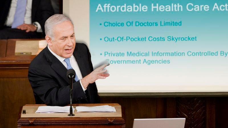 Netanyahu Doubles Down Against Obama With PowerPoint On Perils Of Affordable Care Act