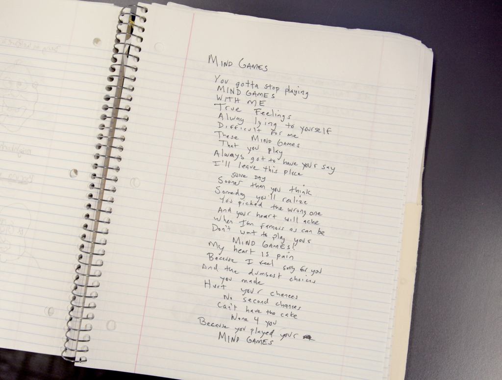 Algebra Notebook Forced To Bear The Brunt Of Teen’s Song Lyrics