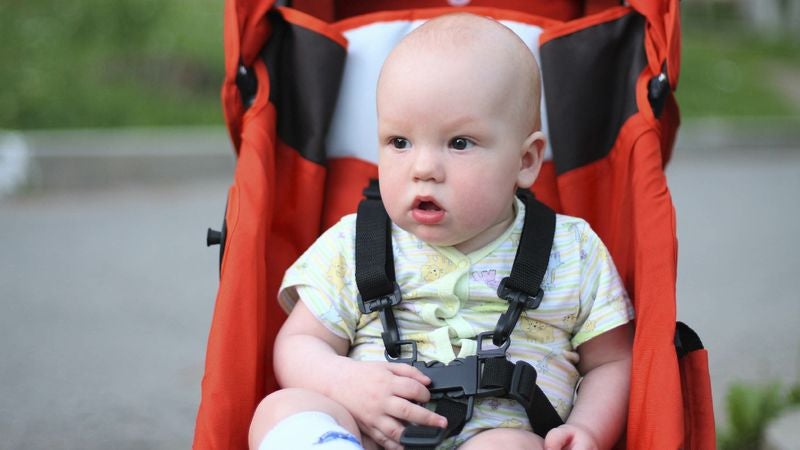 Baby Has Sinking Feeling He Left Home Without Oversize Multicolor Plastic Keys