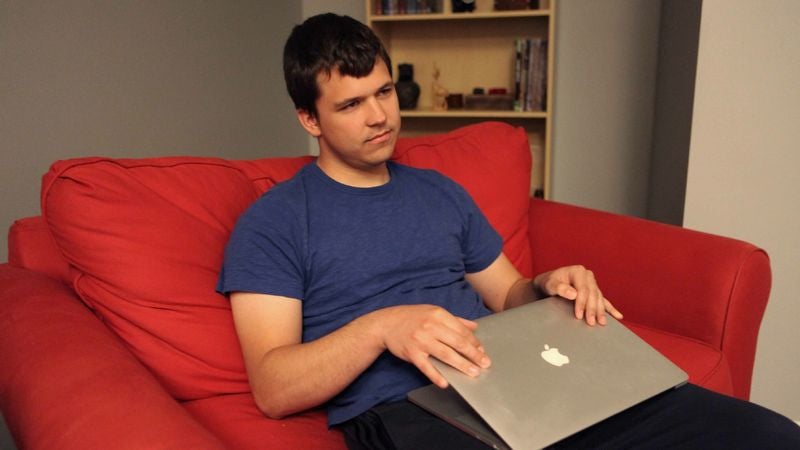 Delusional Man Turning Off Laptop Like He’s Done With It For Night