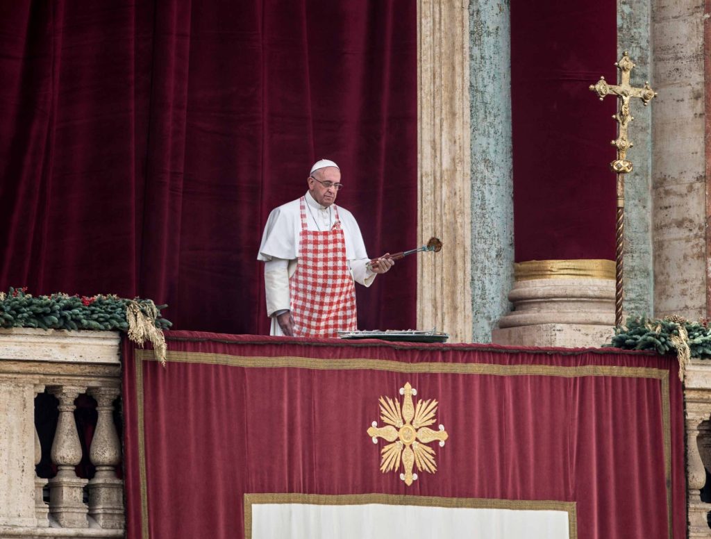 Pope Francis Grills Burgers On Balcony Of St. Peter’s Basilica