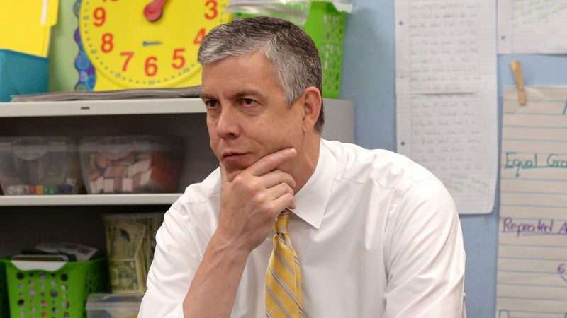 Arne Duncan Stressed About Preparing For Standardized Secretary Of Education Exam