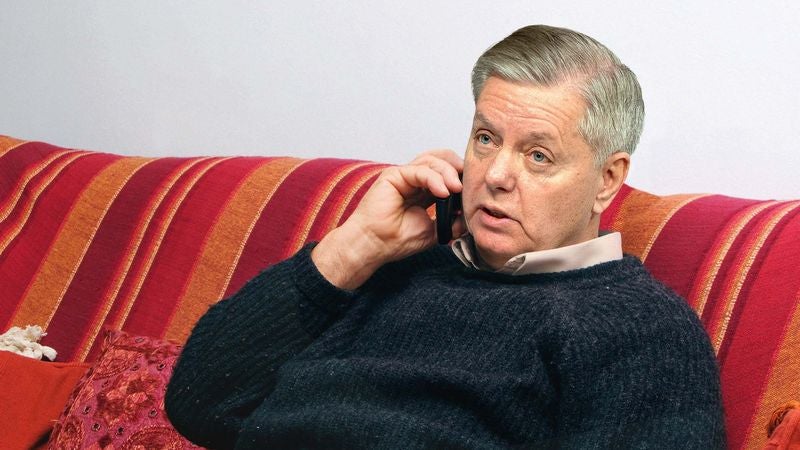 Lindsey Graham Stays Up All Night Running Campaign Ideas By Toll-Free Telephone Operator