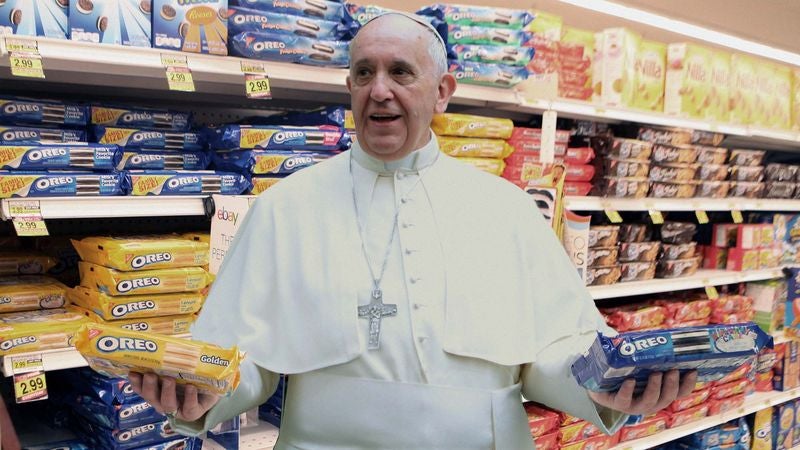 Pope Francis Reverses Position On Capitalism After Seeing Wide Variety Of American Oreos