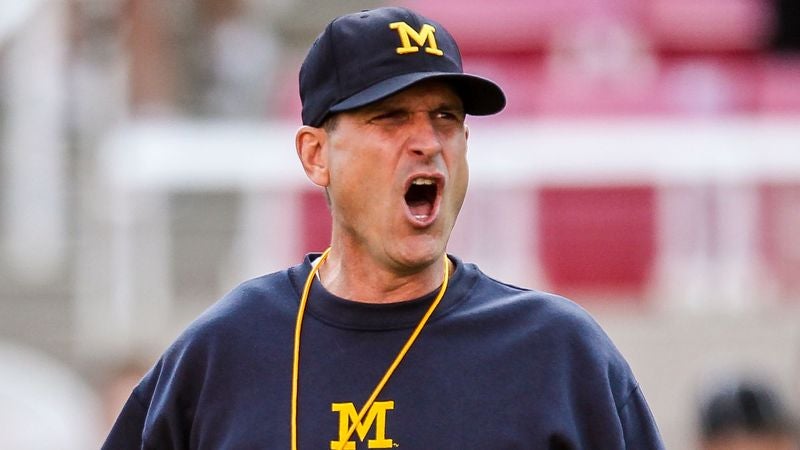 Wild-Eyed Jim Harbaugh Informs Players They Must Kill Their Pregame Meal