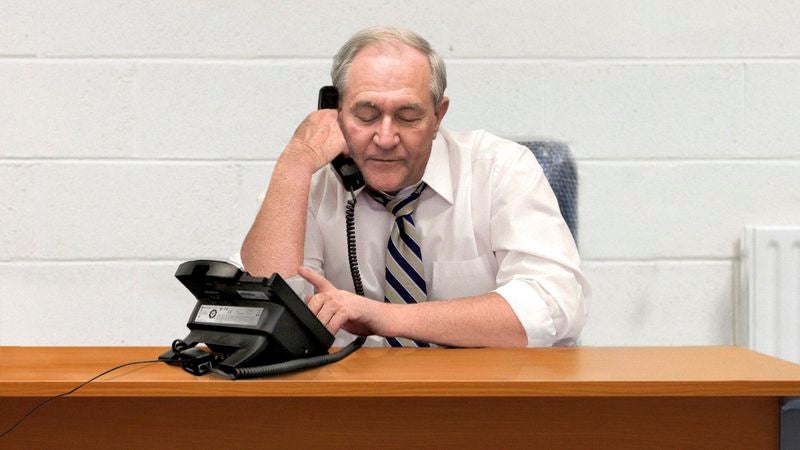 ‘Please Hold While I Send You Through To Mr. Gilmore,’ Says Jim Gilmore Inside Empty Campaign Office