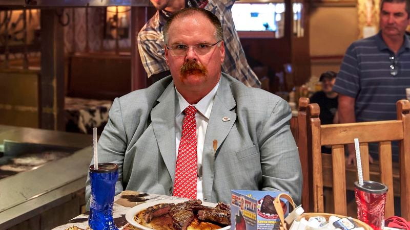 Andy Reid Furious At Self For Poor Clock Management At End Of 72-Oz. Steak Challenge