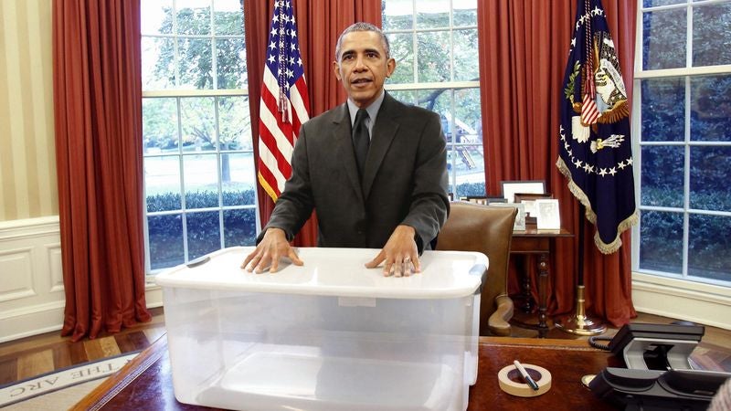 Obama Announces Plan To Store Nation’s Extra Stuff In Large Plastic Crate