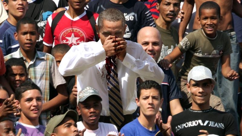 U.S.–Cuba Relations End After Obama Hit By Foul Ball At Exhibition Baseball Game