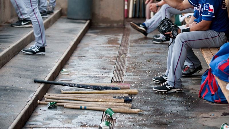 Rangers Disgusted By Prince Fielder Leaving Chewed-Up Bats All Over Dugout