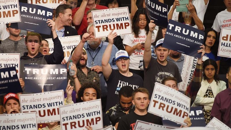 Crowd At Trump Rally Realizes They’ve Been Chanting ‘We Are Frightened And Helpless’ For Last Half Hour