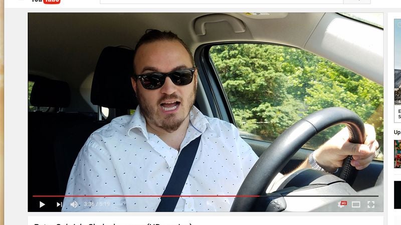 Man Driving While Making YouTube Video To Explain How PC Culture Destroying America