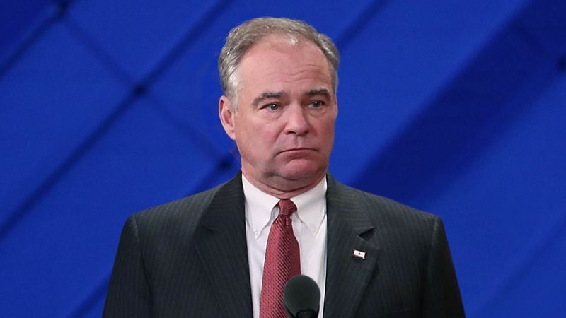 Tim Kaine Clearly Tuning Out In Middle Of Boring Vice Presidential Acceptance Speech