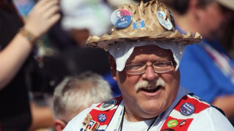 CNN Producer On Hunt For Saddest-Looking Fuck With Convention Button Collection