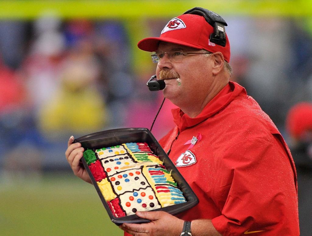 Andy Reid Carefully Consulting Chiefs Playcall Sheet Cake