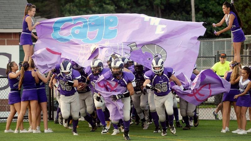 Handmade Banner That Football Team Runs Through Before Game The Closest High School Comes To Supporting Arts