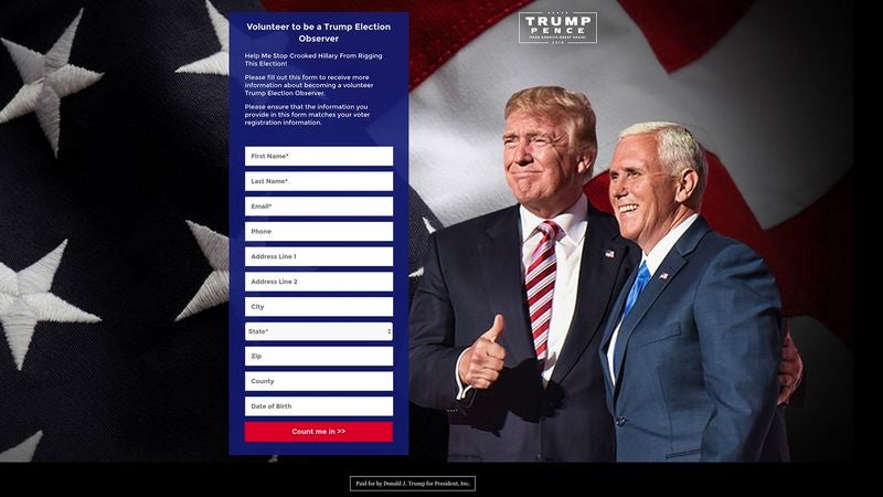 Trump Campaign Training Poll Watchers To Spot Any Suspicious Skin Colors On Election Day