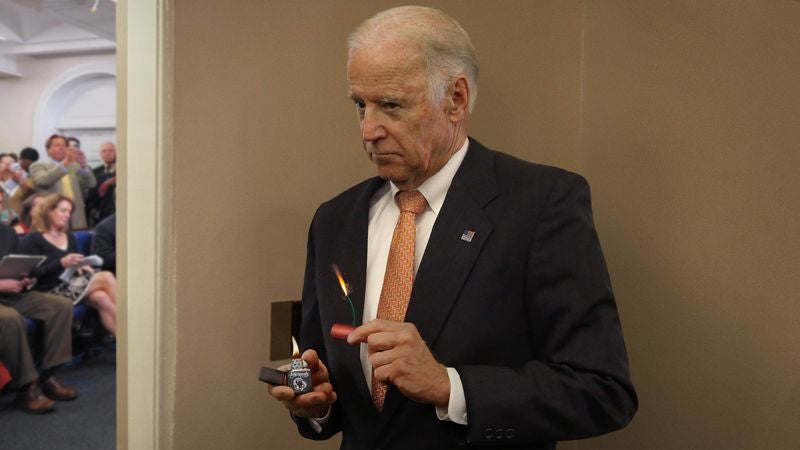 Biden Sadly Realizes This Could Be Last Time He Throws Lit Firecracker Into Press Conference