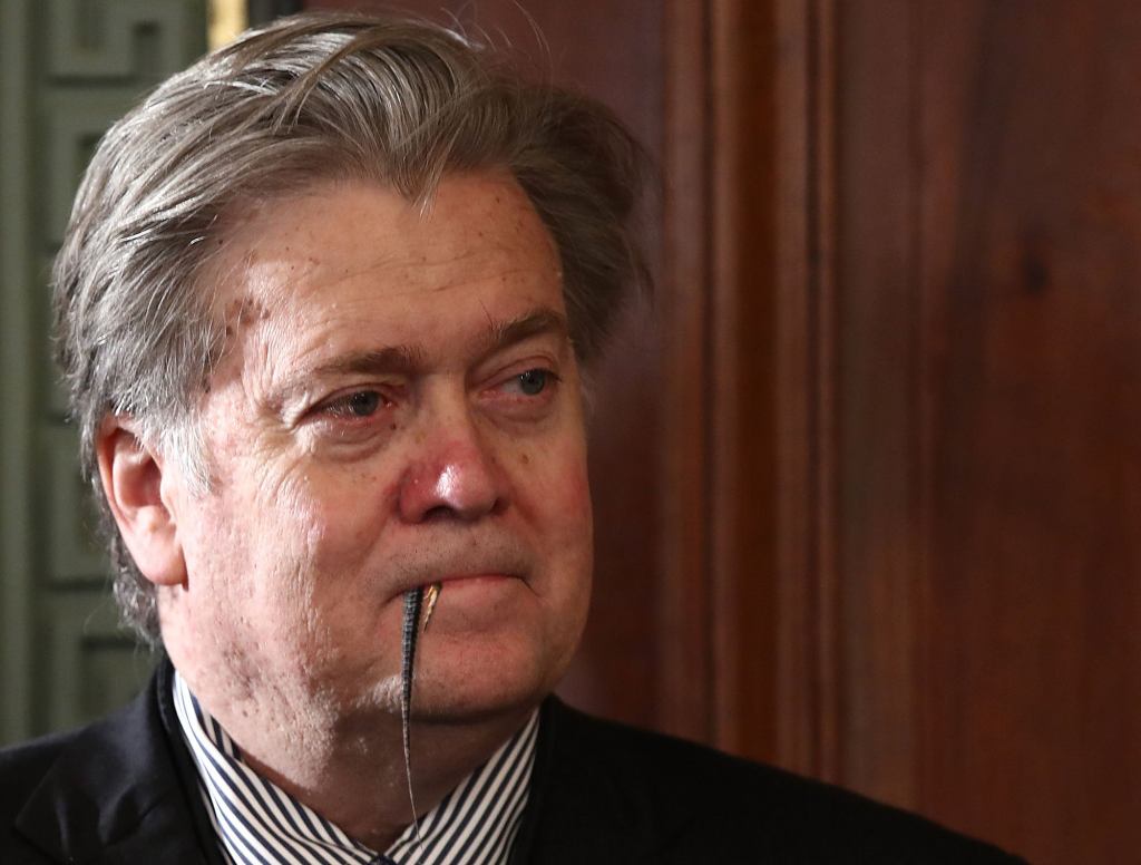 Steve Bannon Slurps Still-Twitching Tail Into Mouth Before Giving Opinion On Syria