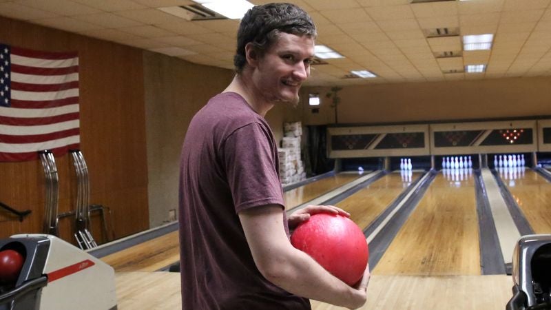 Man Tries Using Pink 6-Pound Bowling Ball To Great Amusement